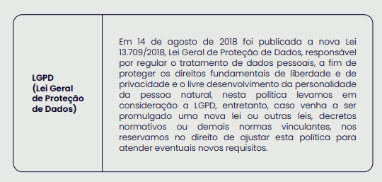 POLÍTICA DE PRIVACIDADE